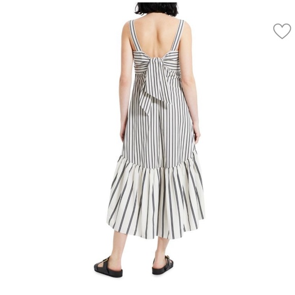 NWT Theory stripe-print-tie-back dress - Picture 6 of 7